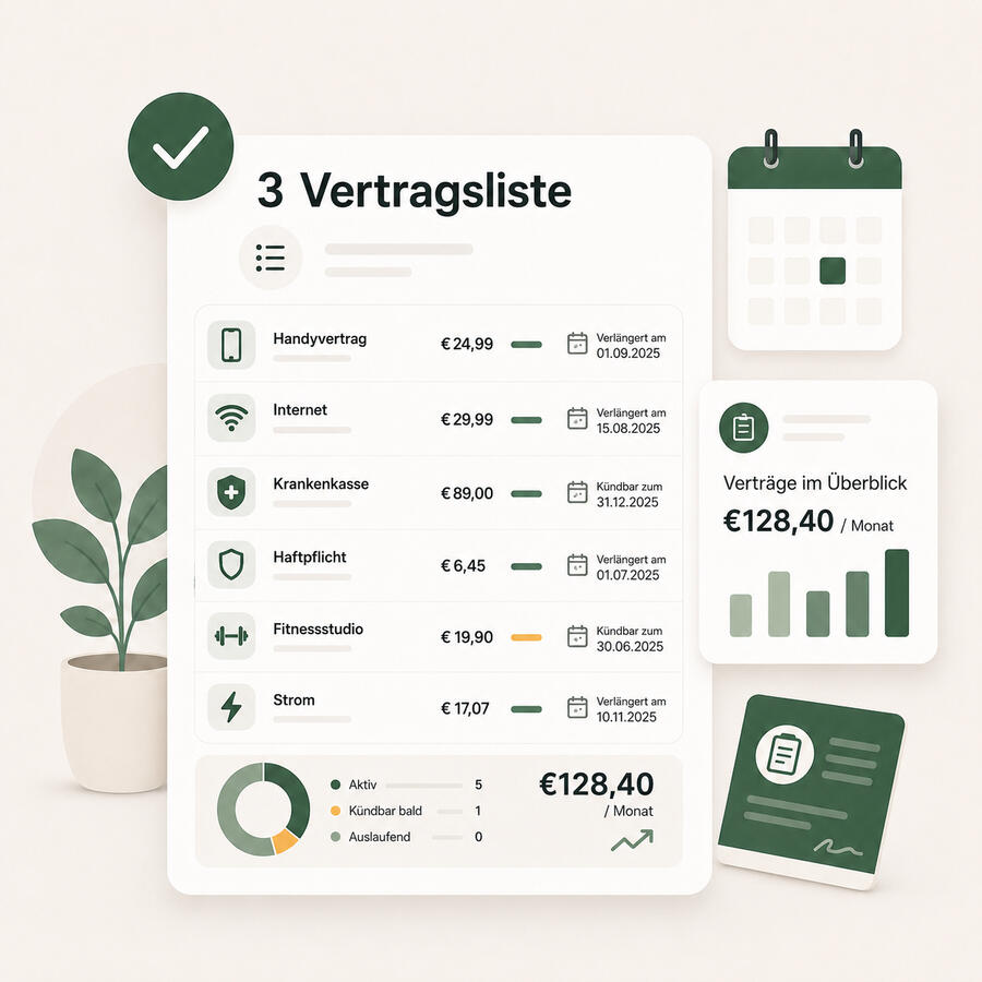 3 Vertragsliste