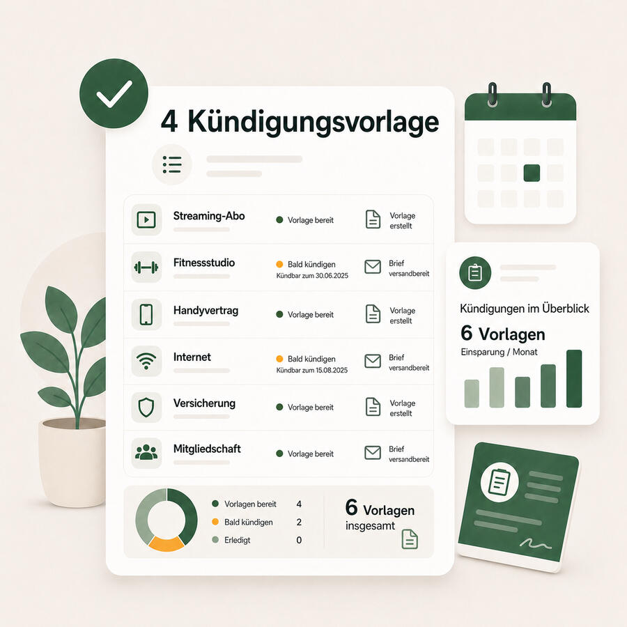4 Kündigungsvorlagen 4 Kündigungsvorlagen